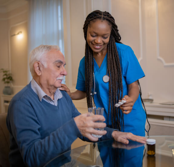 Nurse with patient providing Skilled Nursing in Brandon, FL